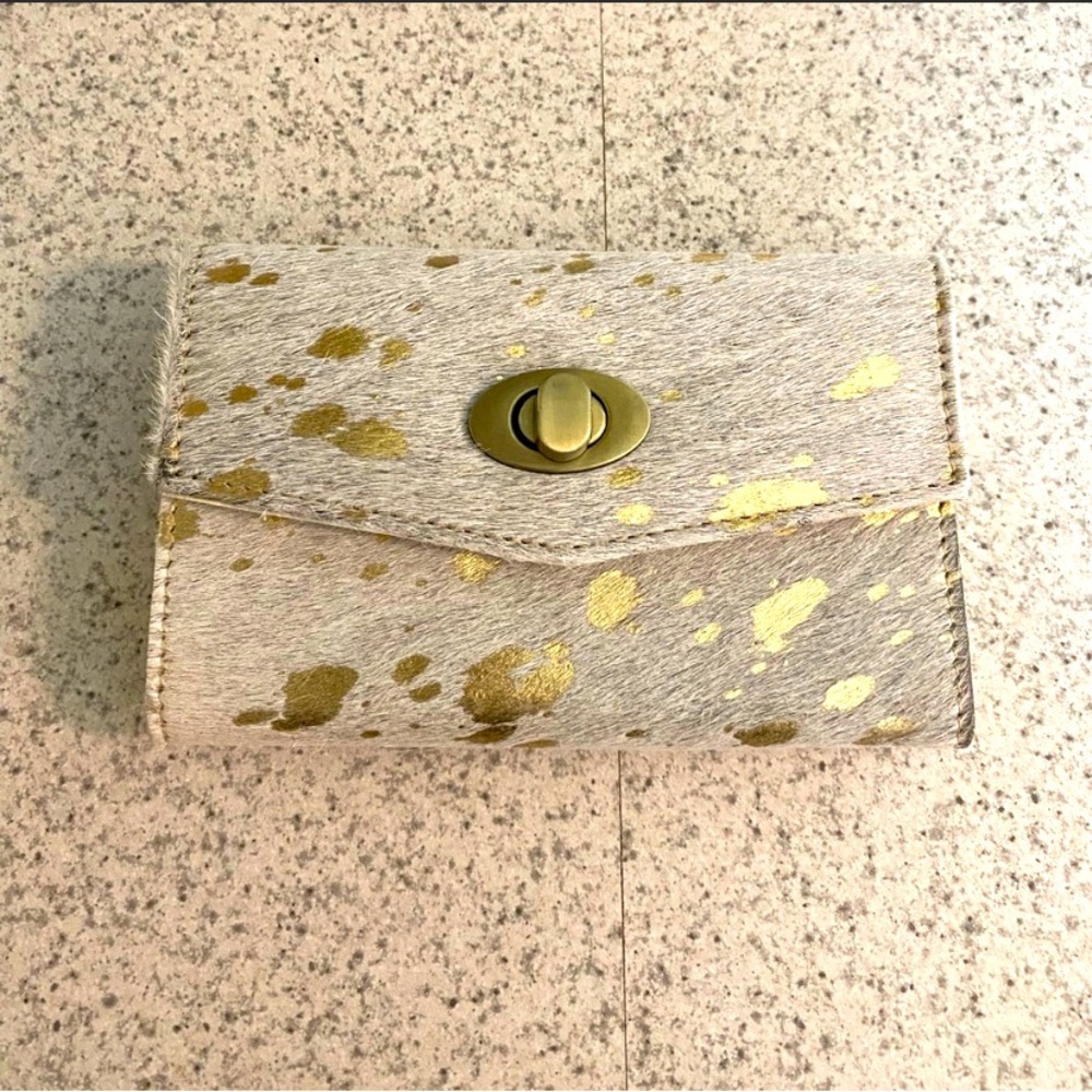 Calf hair wallet